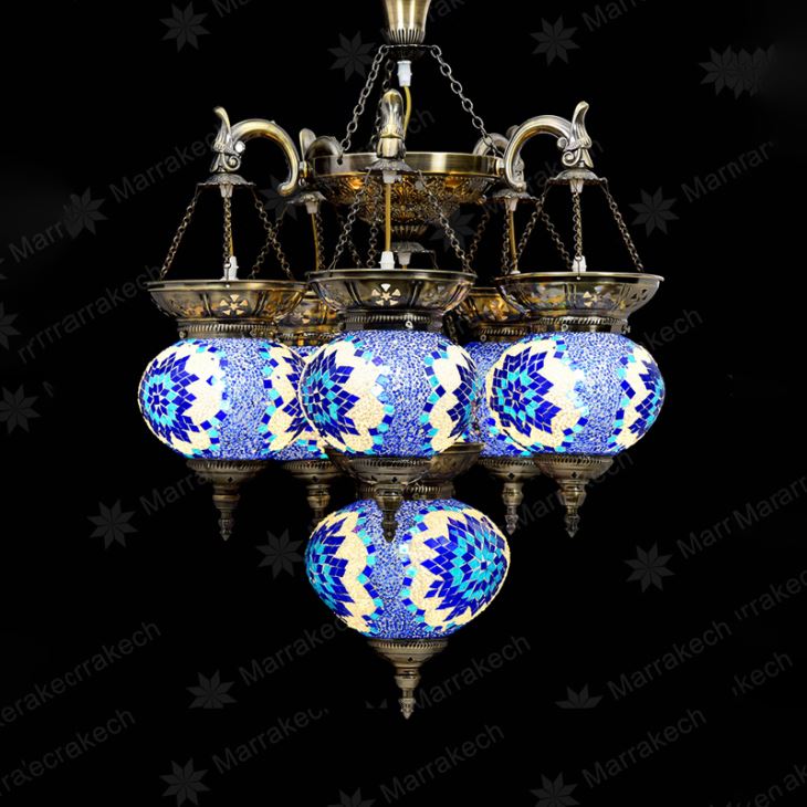 Morrocan Lantern Mosaic Pendant Lamp