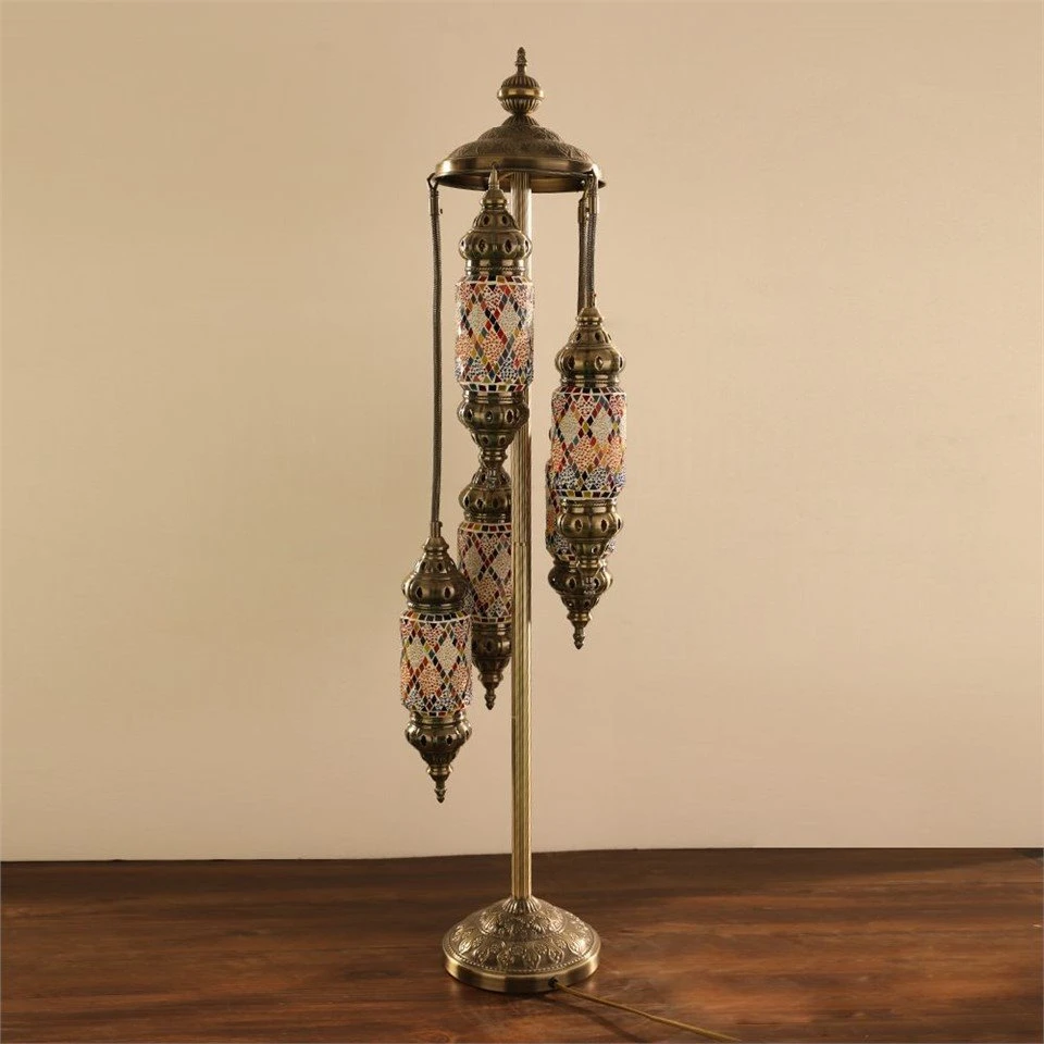 Turkish Mosaic Floor Lamp 5 Lights