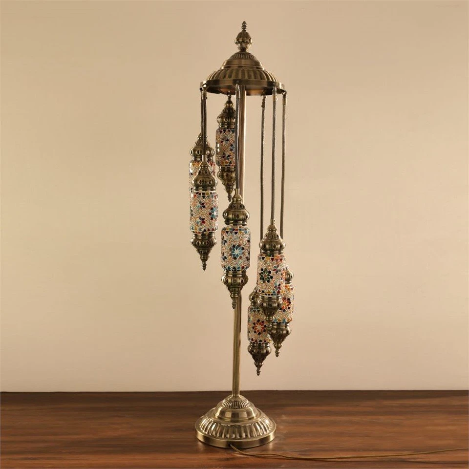Turkish Mosaic Floor Lamp 7 Lights